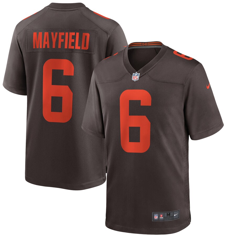 Men's Cleveland Browns Baker Mayfield Nike Brown Alternate Game Jersey - ujerseystore
