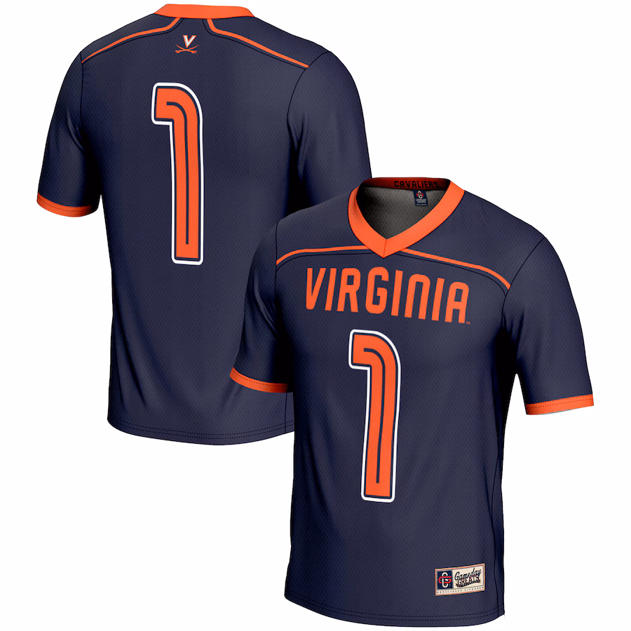 Youth GameDay Greats #1 Navy Virginia Cavaliers Lightweight Lacrosse Fashion Jersey - ujerseystore