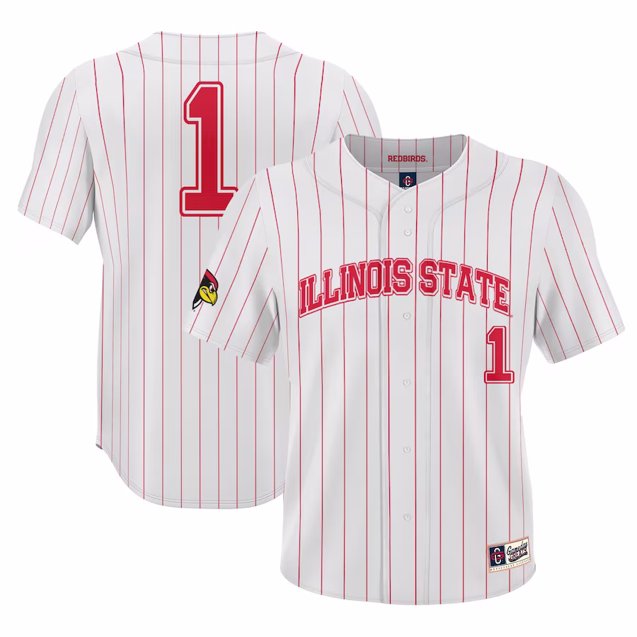 #1 Illinois State Redbirds GameDay Greats Lightweight Baseball Jersey - White - ujerseystore