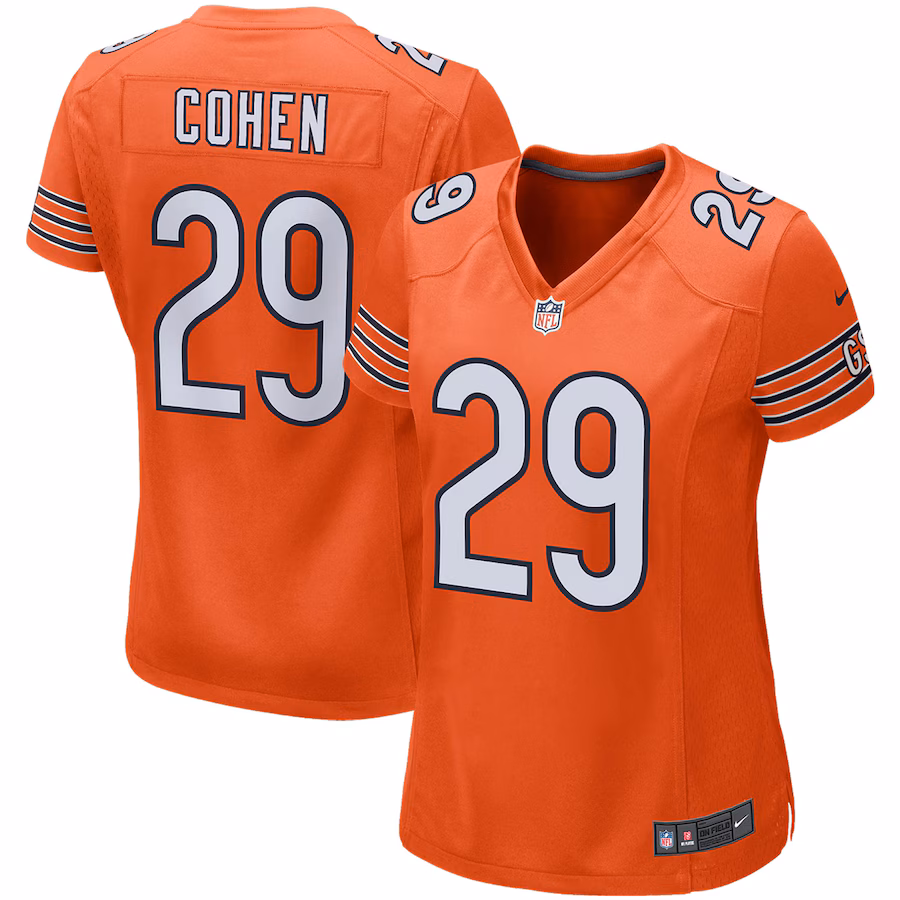 Women's Chicago Bears Tarik Cohen Nike Orange Game Jersey - ujerseystore