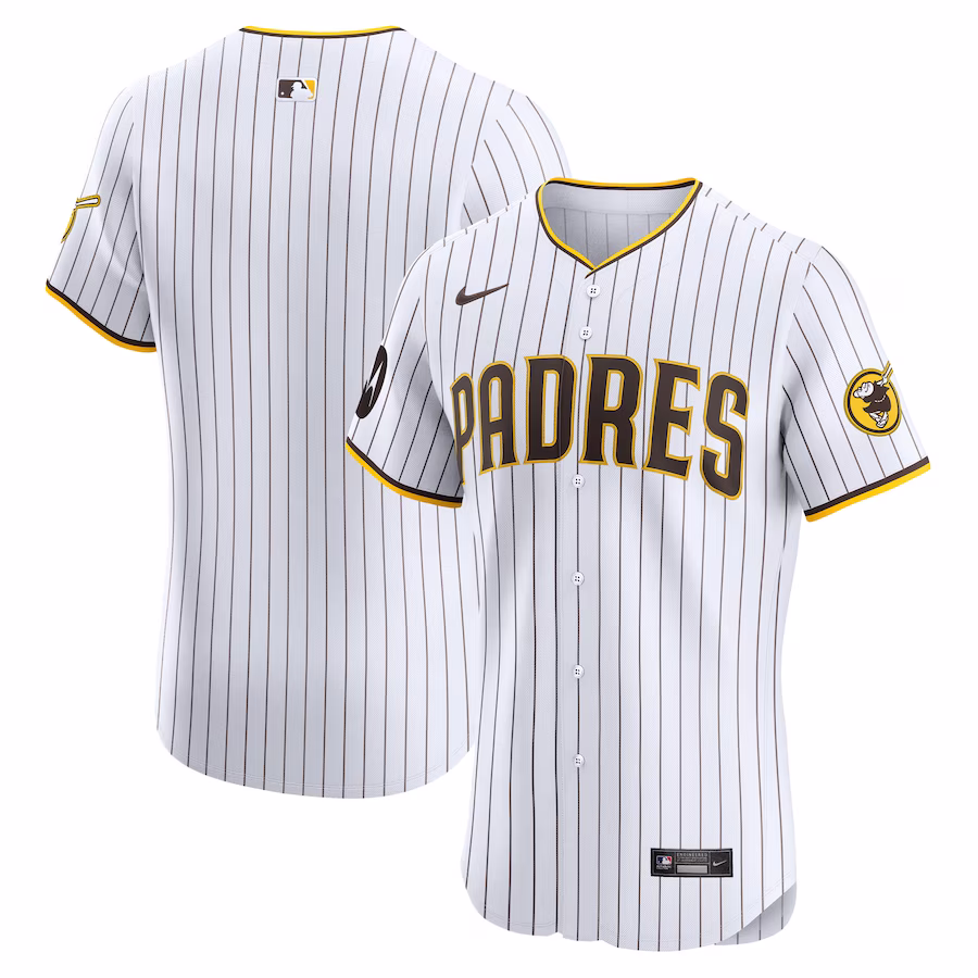 Men's San Diego Padres Nike White Home Elite Patch Jersey - ujerseystore