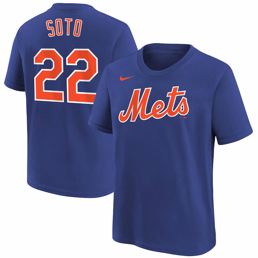 Youth New York Mets Juan Soto Nike Royal Name & Number T-Shirt - ujerseystore