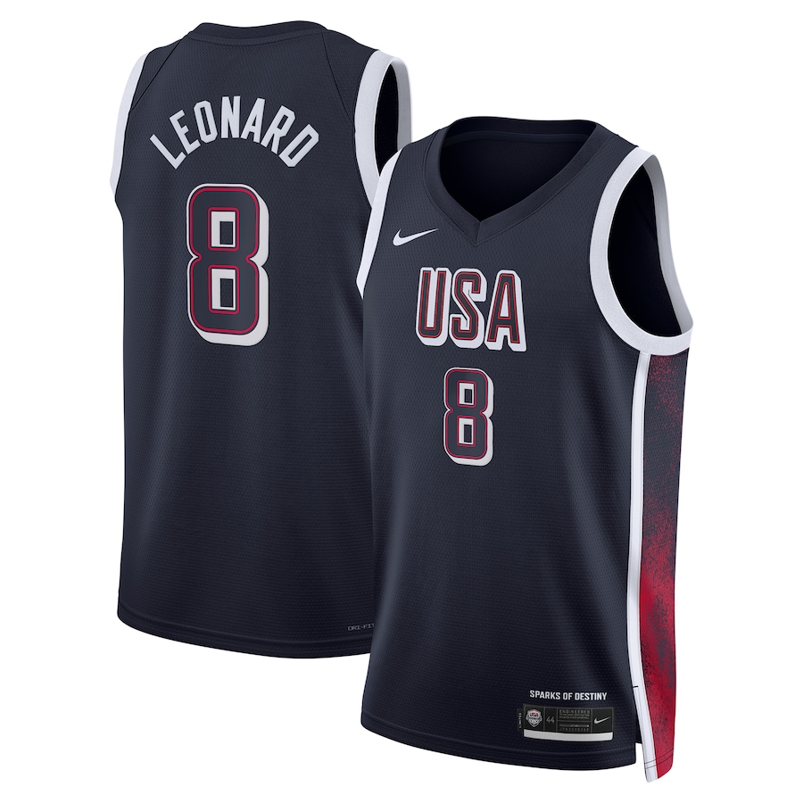 Unisex Men's USA Basketball Kawhi Leonard Nike Navy 2024 Swingman Player Jersey - ujerseystore
