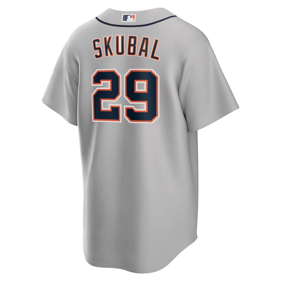 Men's Detroit Tigers Tarik Skubal Nike Gray Road Replica Jersey - ujerseystore