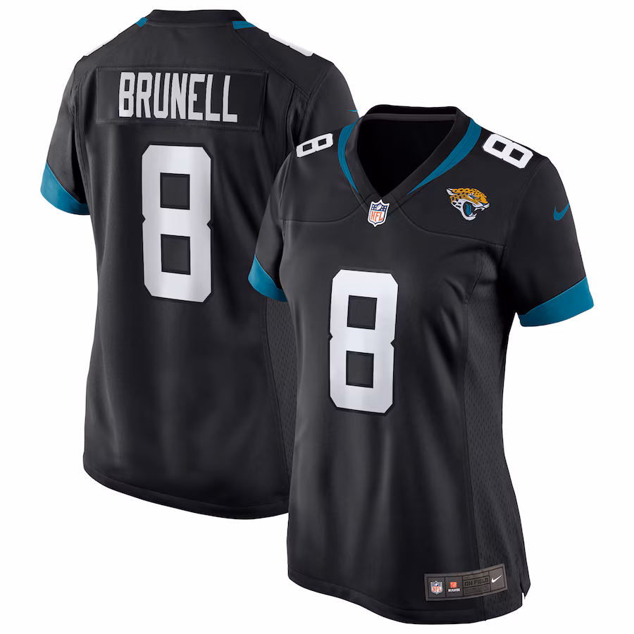 Women's Jacksonville Jaguars Mark Brunell Nike Black Game Retired Player Jersey - ujerseystore