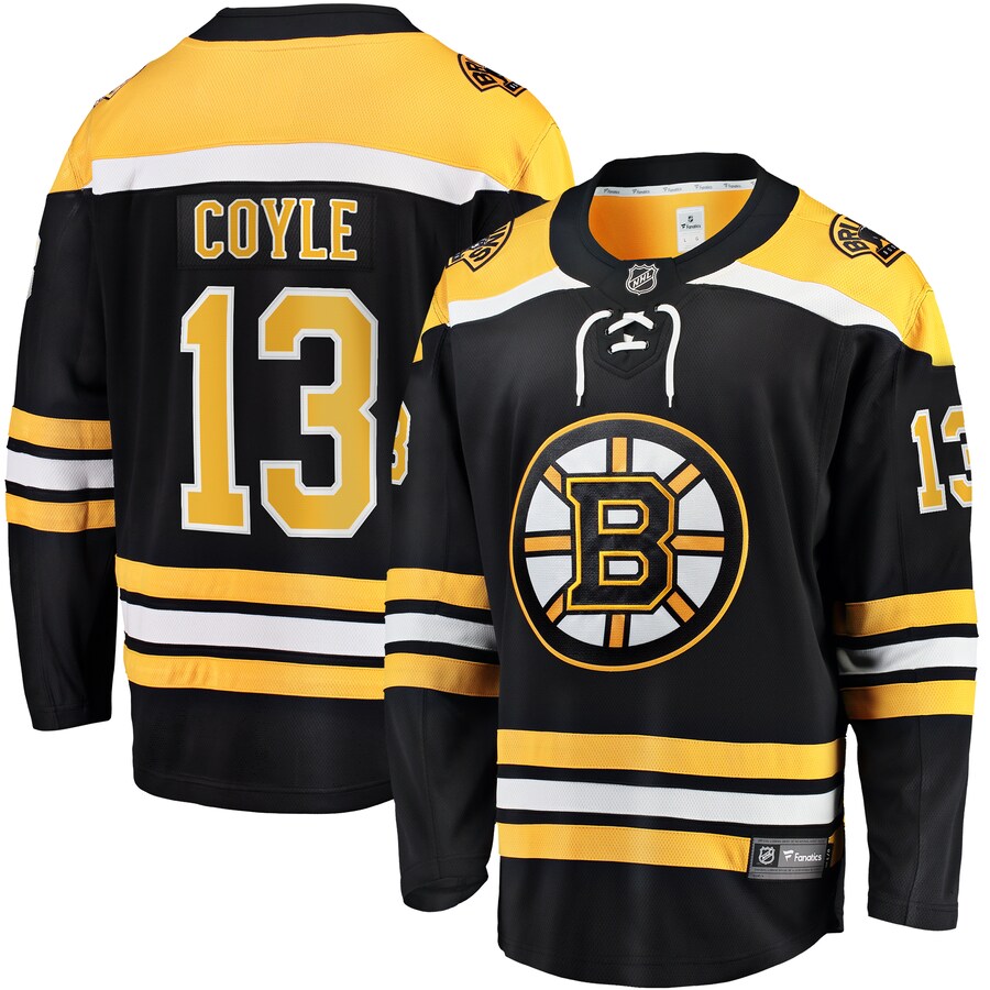 Men's Boston Bruins Charlie Coyle Fanatics Branded Black Home Premier Breakaway Player Jersey - ujerseystore
