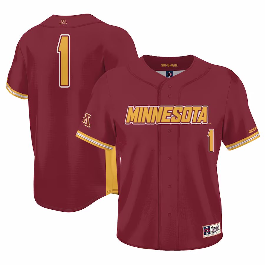 #1 Minnesota Golden Gophers GameDay Greats Lightweight Baseball Jersey - Maroon - ujerseystore