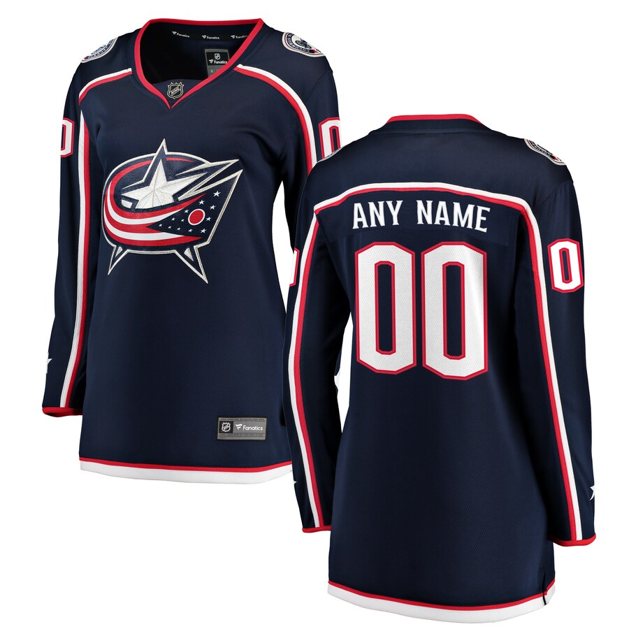 Women's Columbus Blue Jackets Fanatics Branded Navy Home Breakaway Custom Jersey - ujerseystore