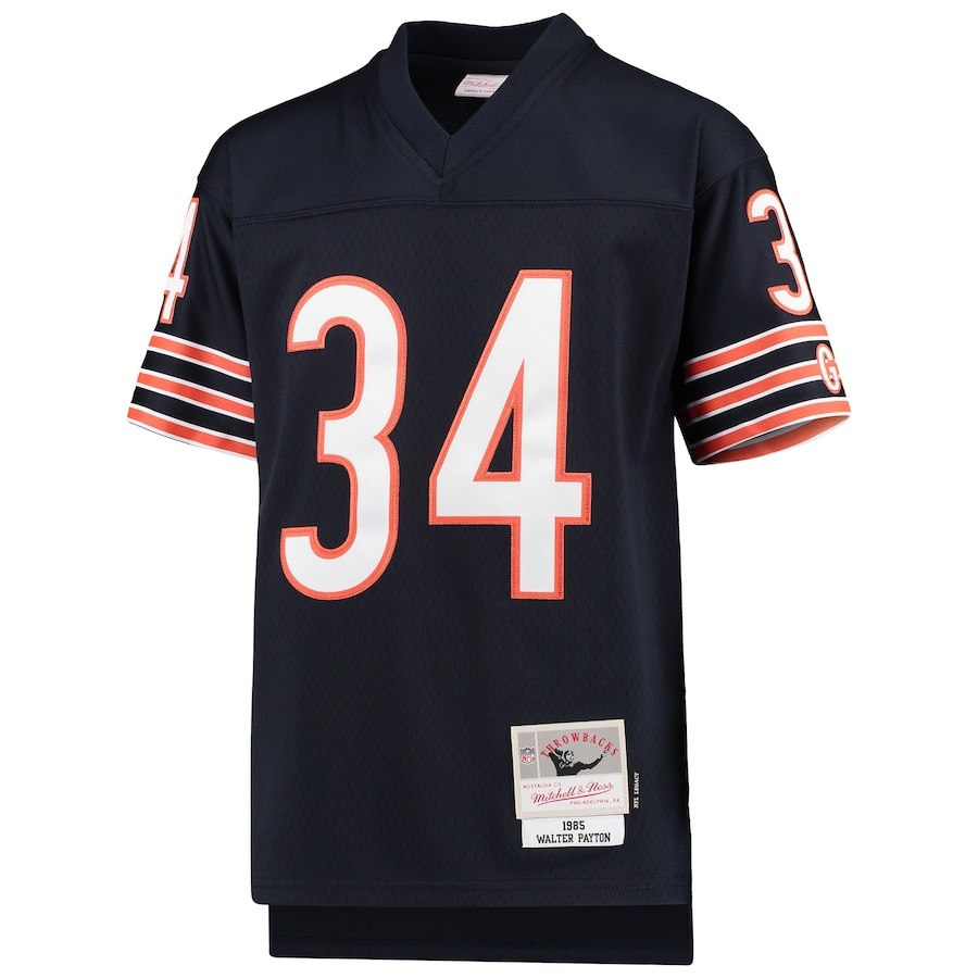Youth Chicago Bears Walter Payton Mitchell & Ness Navy 1985 Legacy Retired Player Jersey - ujerseystore