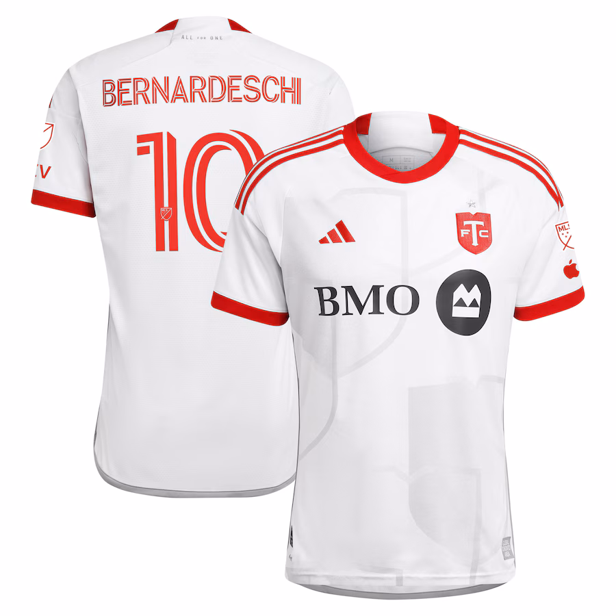 Men's Toronto FC Federico Bernardeschi adidas White 2024 GTA Kit Authentic Player Jersey - ujerseystore