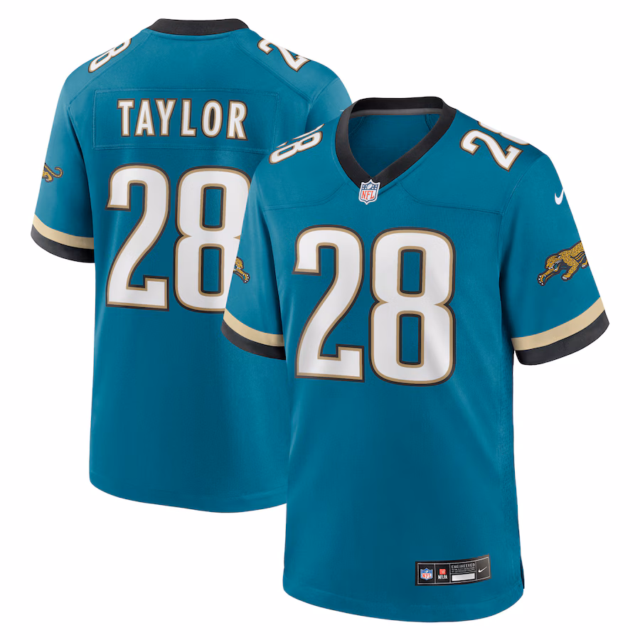 Men's Jacksonville Jaguars Fred Taylor Nike Teal Prowler Throwback Retired Player Game Jersey - ujerseystore
