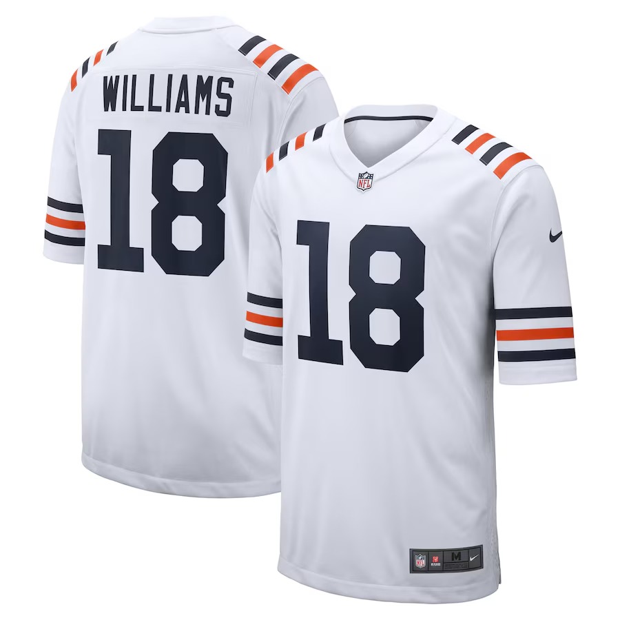 Men's Chicago Bears Caleb Williams Nike White 2024 NFL Draft 2nd Alternate Game Player Jersey - ujerseystore
