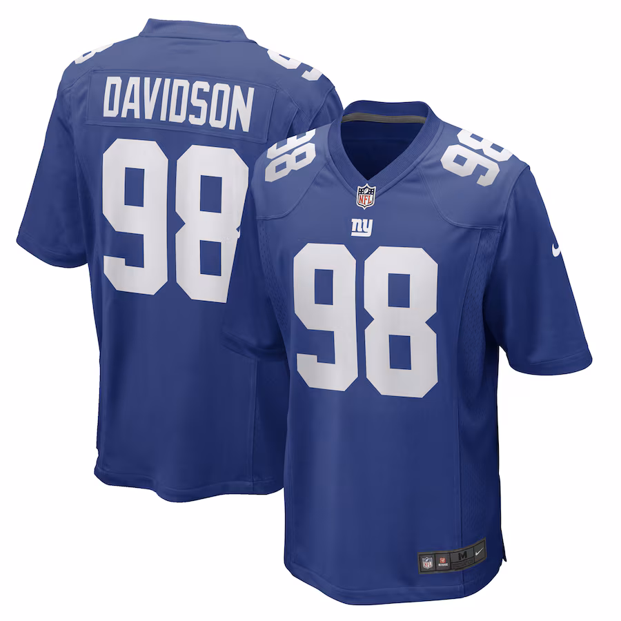 Men's New York Giants D.J. Davidson Nike Royal Game Player Jersey - ujerseystore