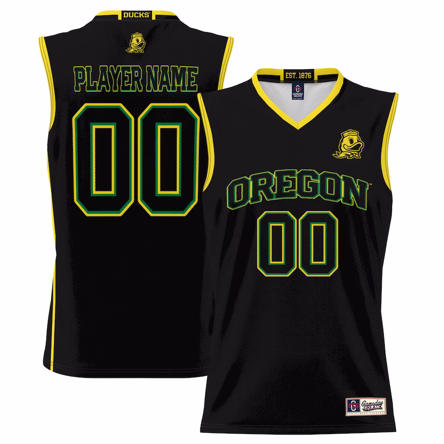 Oregon Ducks GameDay Greats Men's NIL Pick-A-Player Lightweight Basketball Jersey - Black - ujerseystore