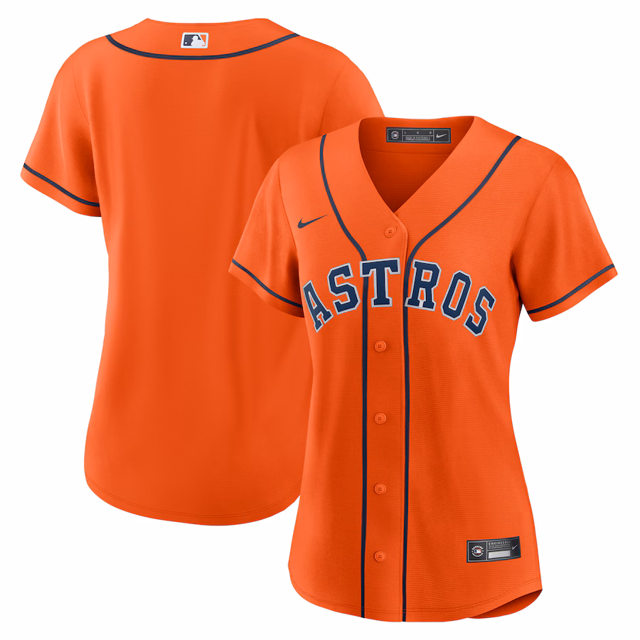 Women's Houston Astros Nike Orange Alternate Replica Team Jersey - ujerseystore
