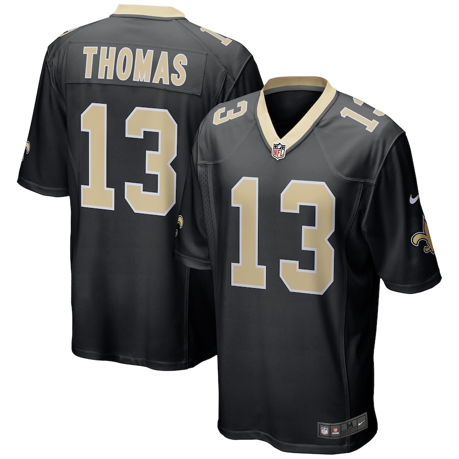 Men's New Orleans Saints Michael Thomas Nike Black Team Color Game Jersey - ujerseystore
