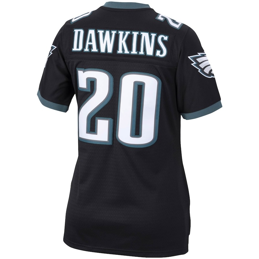 Women's Philadelphia Eagles Brian Dawkins Mitchell & Ness Black Legacy Replica Team Jersey - ujerseystore