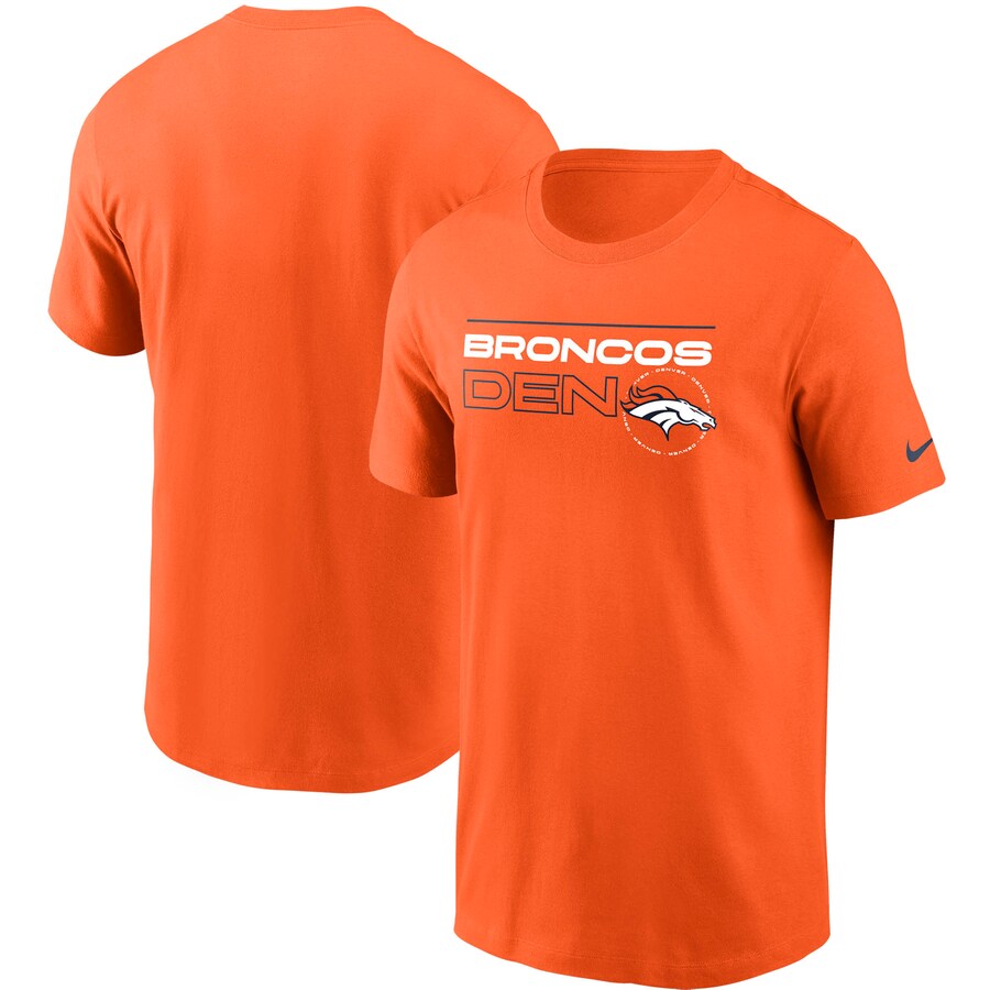Men's Denver Broncos Nike Orange Broadcast Essential T-Shirt - ujerseystore
