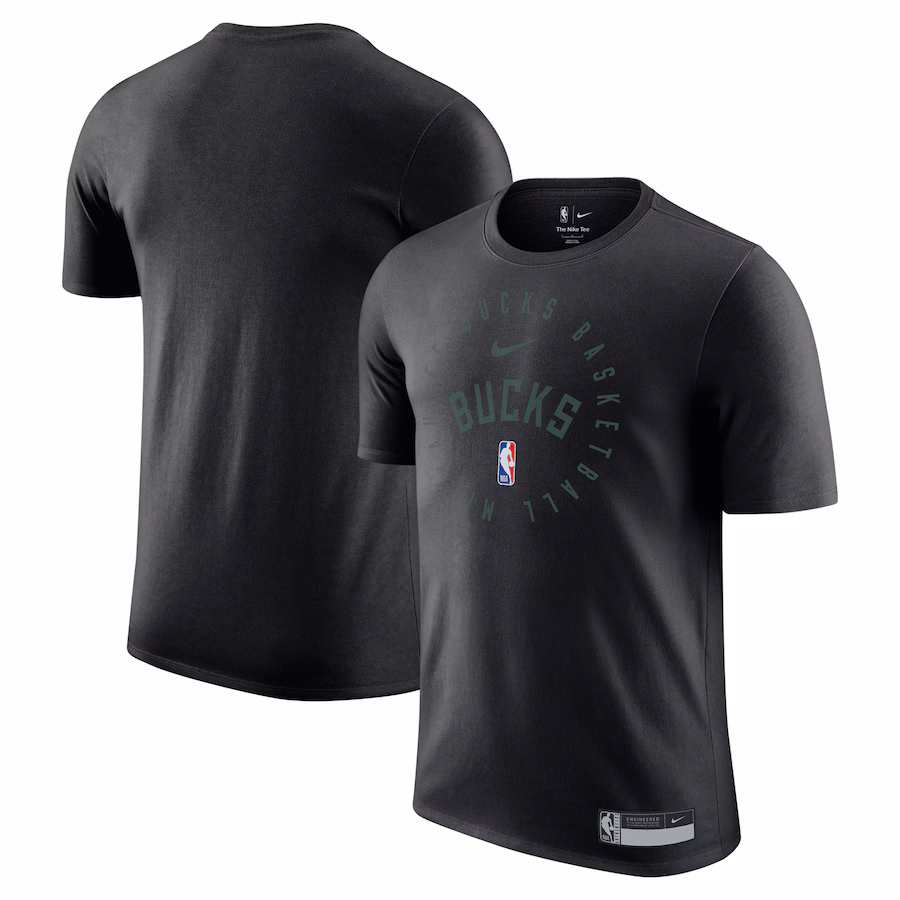 Men's Milwaukee Bucks Nike Black 2024/25 Legend On-Court Practice Performance T-Shirt - ujerseystore