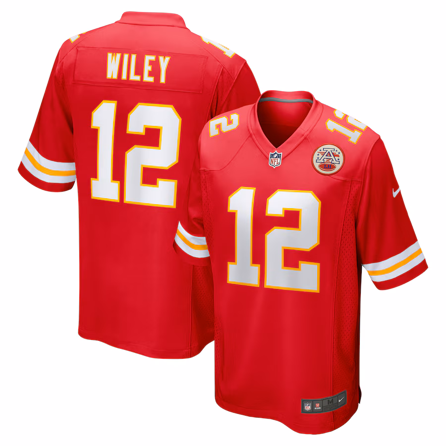 Men's Kansas City Chiefs Jared Wiley Nike Red Game Jersey - ujerseystore