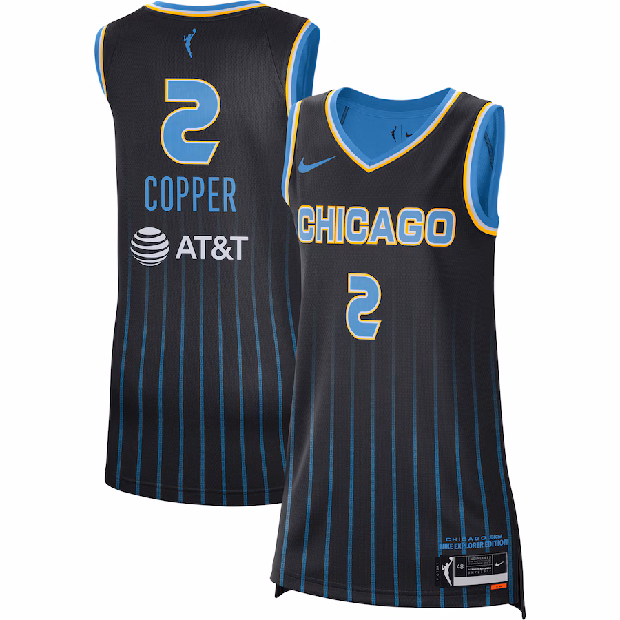 Unisex Chicago Sky Kahleah Copper Nike Black 2021 Explorer Edition Victory Player Jersey - ujerseystore