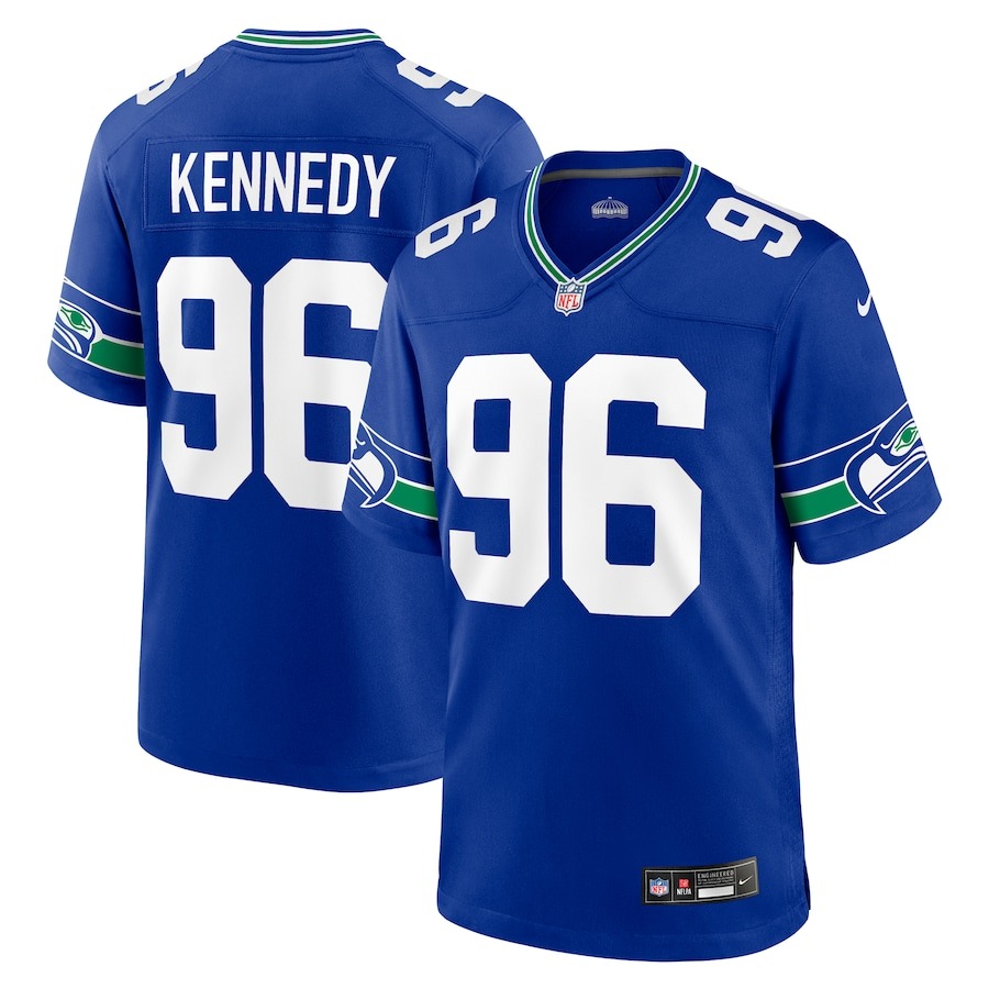 Men's Seattle Seahawks Cortez Kennedy Nike Royal Throwback Retired Player Game Jersey - ujerseystore