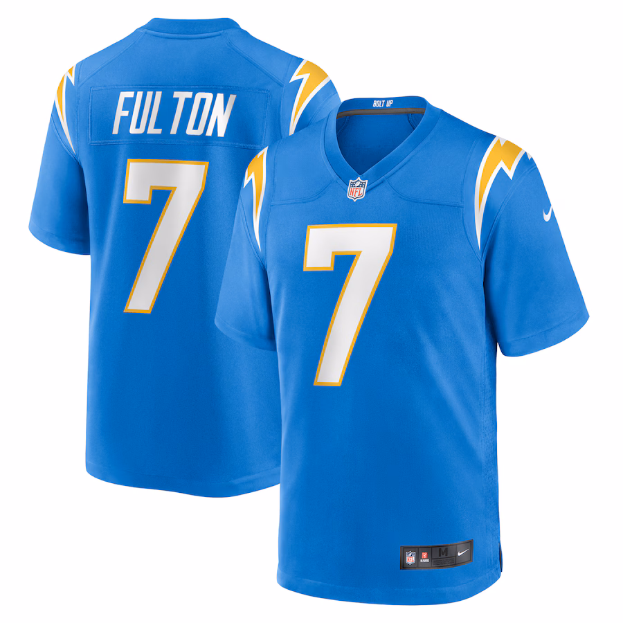 Men's Los Angeles Chargers Kristian Fulton Nike Powder Blue Team Game Jersey - ujerseystore