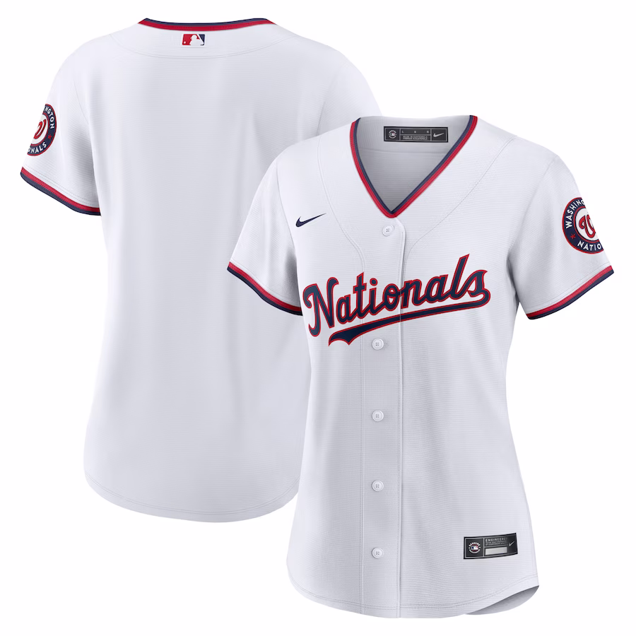 Women's Washington Nationals Nike White Home Blank Replica Jersey - ujerseystore