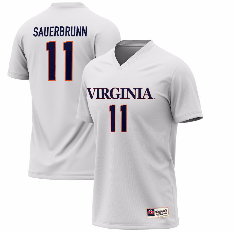 Men's GameDay Greats Becky Sauerbrunn White Virginia Cavaliers Lightweight Alumni Soccer Jersey - ujerseystore