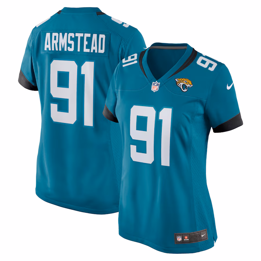 Women's Jacksonville Jaguars Arik Armstead Nike  Teal Team Game Jersey - ujerseystore
