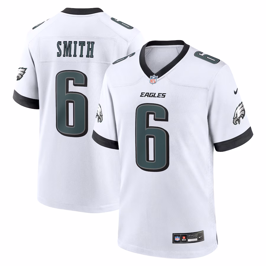 Men's Philadelphia Eagles DeVonta Smith Nike White White Game Jersey - ujerseystore