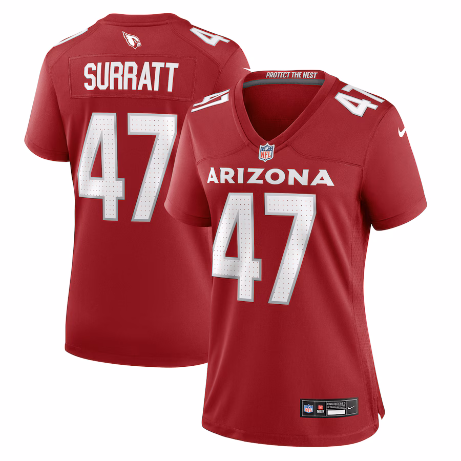 Women's Arizona Cardinals Sage Surratt Nike Cardinal Game Jersey - ujerseystore