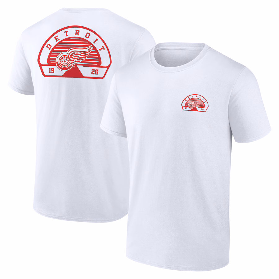 Men's Detroit Red Wings Fanatics White Valor T-Shirt - ujerseystore