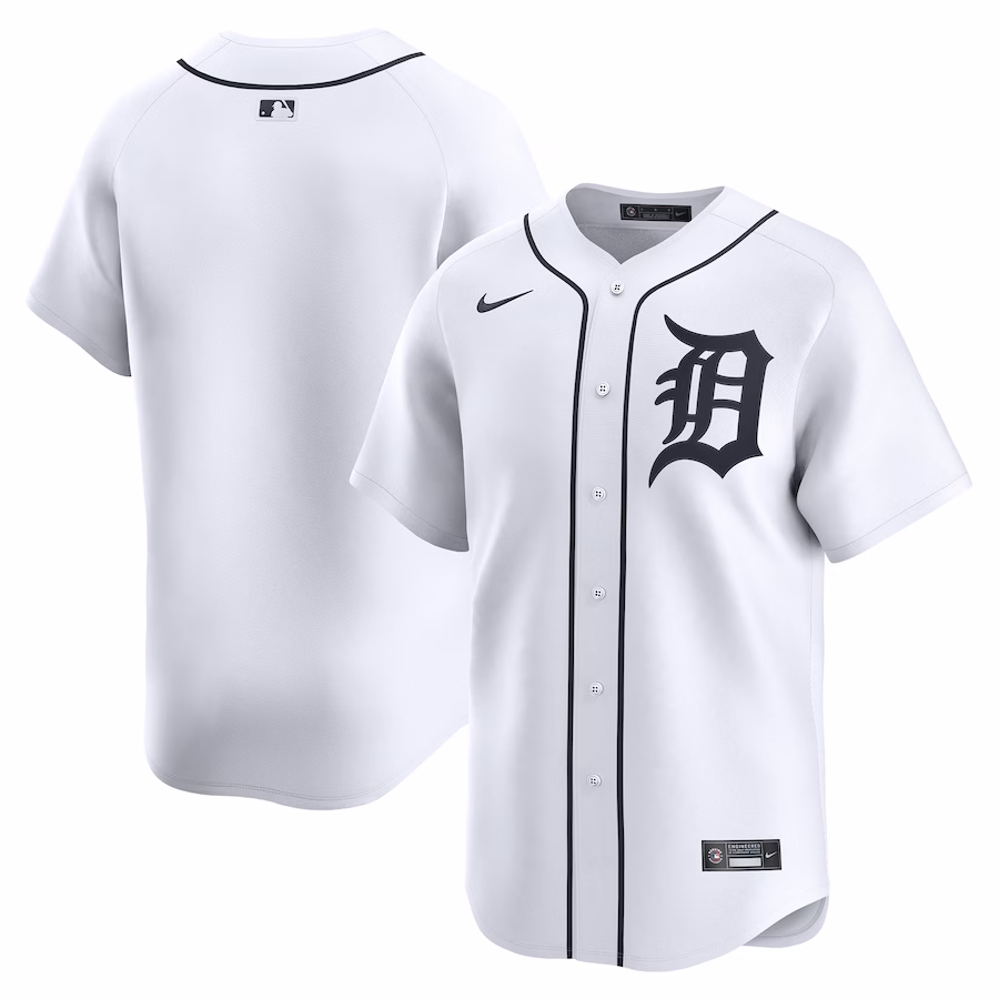 Men's Detroit Tigers Nike White Home Limited Jersey - ujerseystore