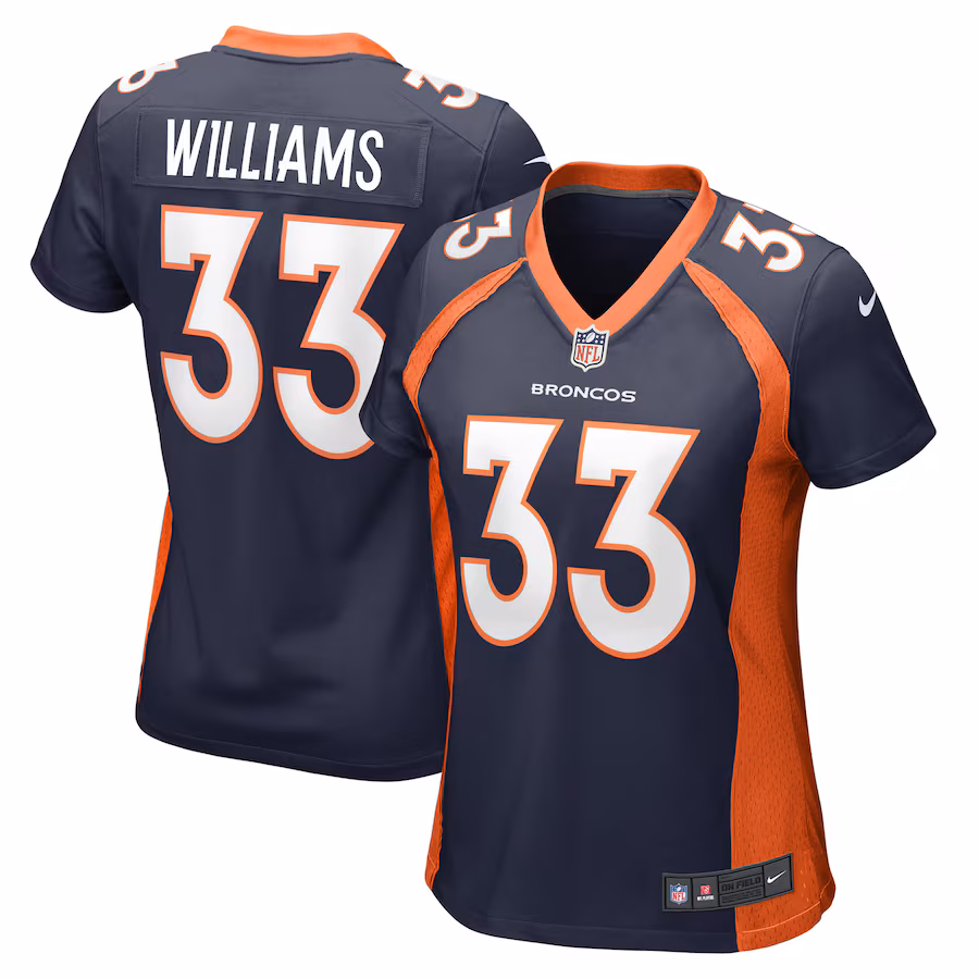 Women's Denver Broncos Javonte Williams Nike Navy Home Game Player Jersey - ujerseystore