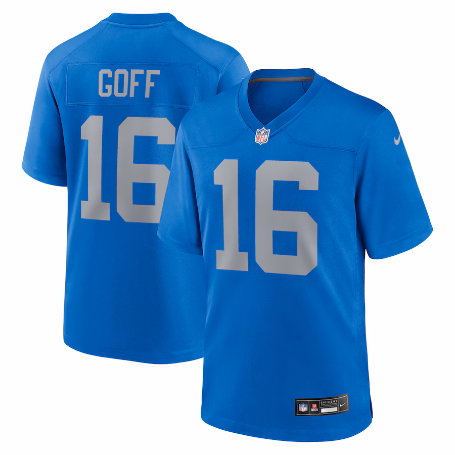 Men's Detroit Lions Jared Goff Nike Blue Alternate Game Jersey - ujerseystore