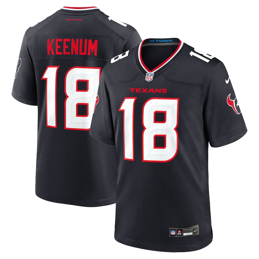 Men's Houston Texans Case Keenum Nike Navy Team Game Jersey - ujerseystore