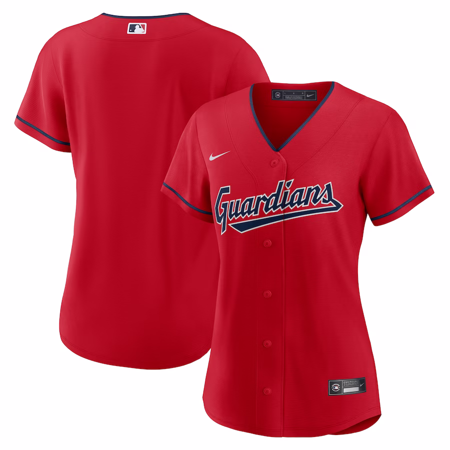 Women's Cleveland Guardians Nike Red Alternate Replica Team Jersey - ujerseystore