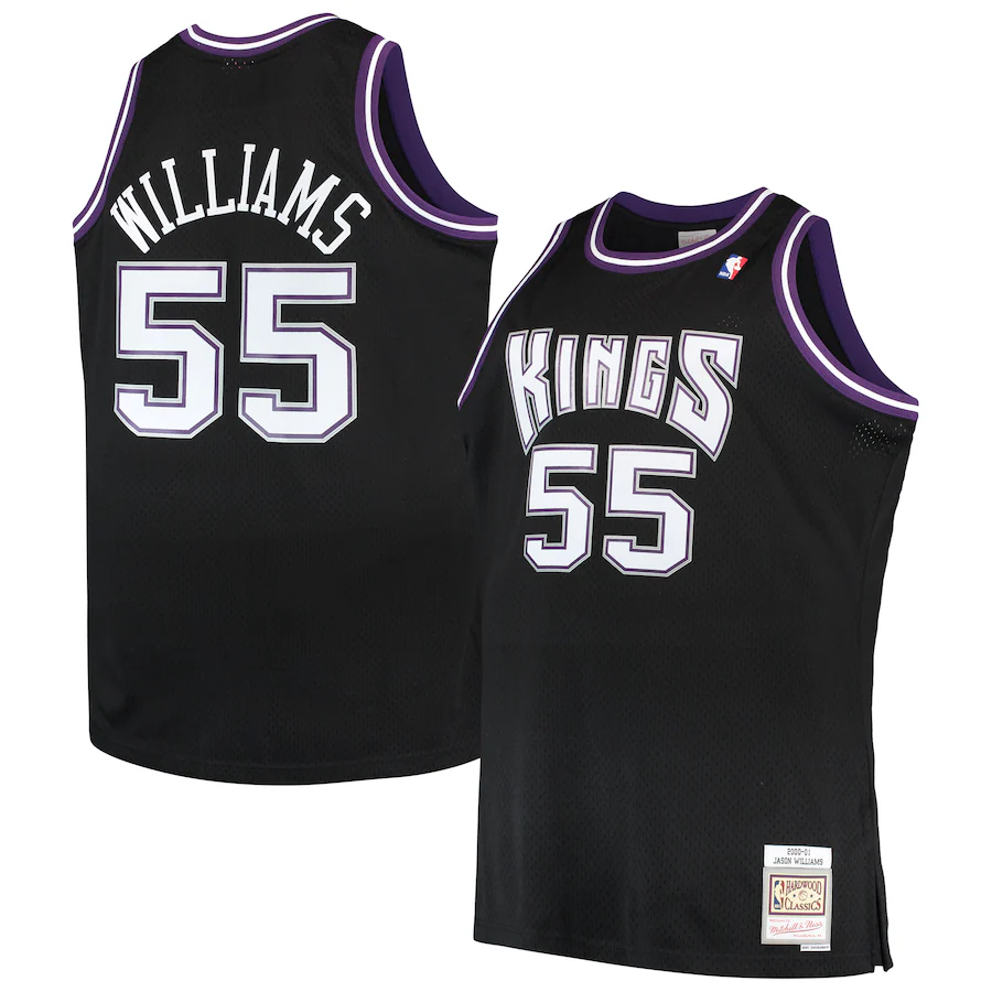 Men's Sacramento Kings Jason Williams Mitchell & Ness Black Big & Tall 2000/01 Hardwood Classics Swingman Jersey - ujerseystore