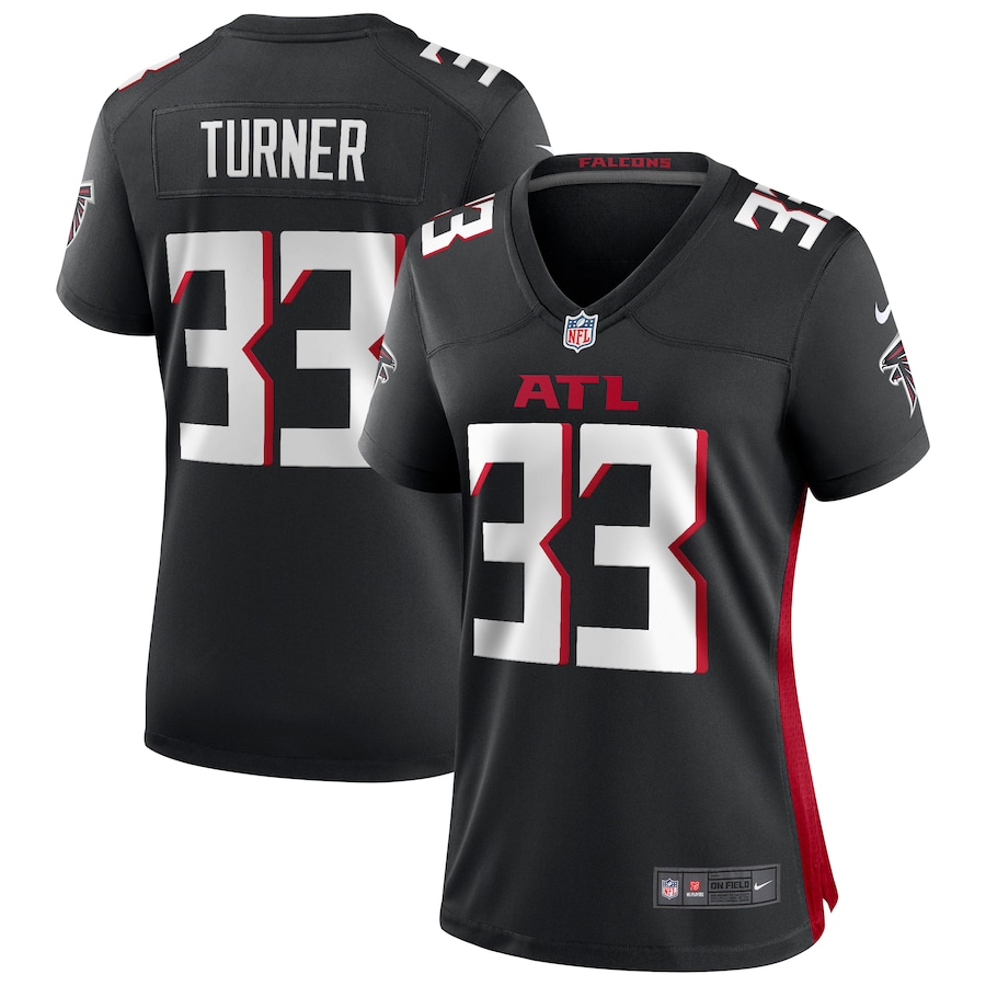 Women's Atlanta Falcons Michael Turner Nike Black Game Retired Player Jersey - ujerseystore