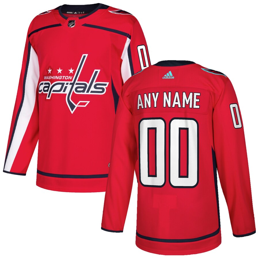 Men's Washington Capitals adidas Red Authentic Custom Jersey - ujerseystore