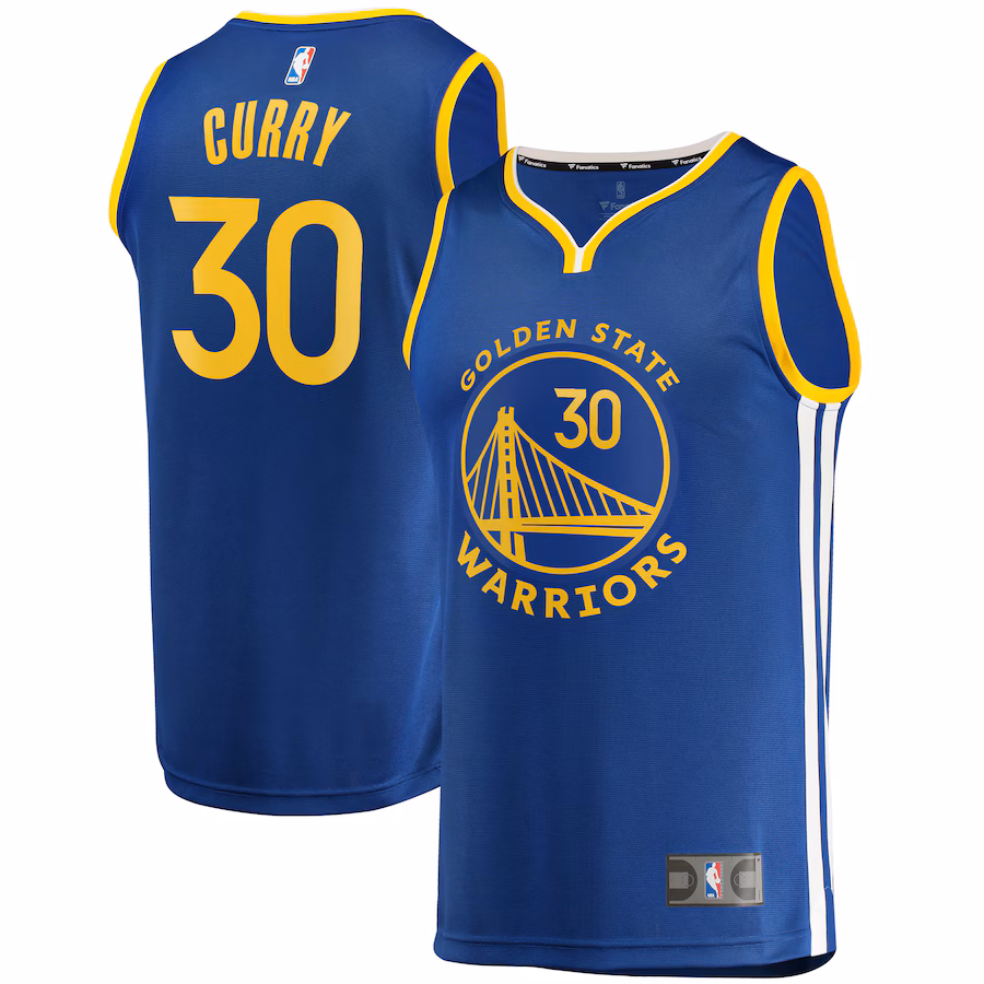 Youth Golden State Warriors Stephen Curry Fanatics Royal 2022/23 Fast Break Replica Player Jersey - Icon Edition - ujerseystore