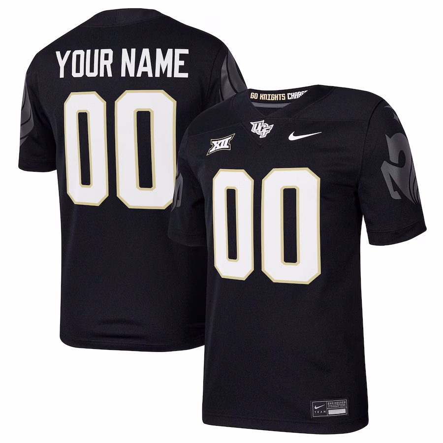 UCF Knights Nike Custom Football Game Jersey - Black - ujerseystore