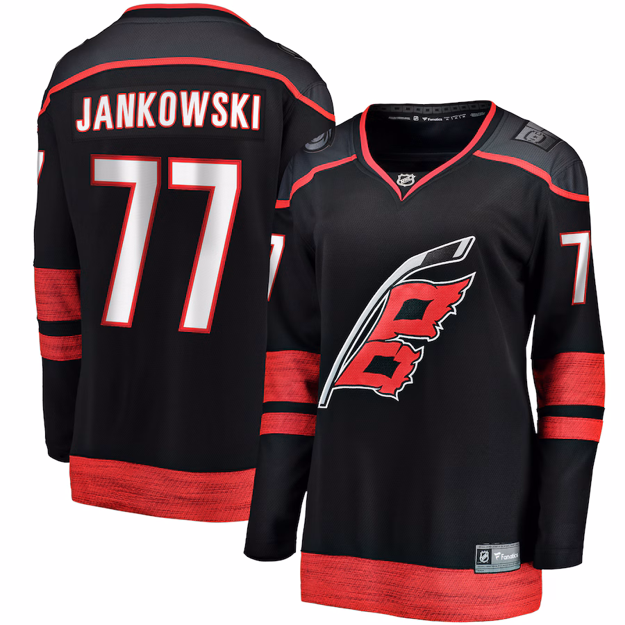 Women's Carolina Hurricanes Mark Jankowski Fanatics Black Home Breakaway Player Jersey - ujerseystore