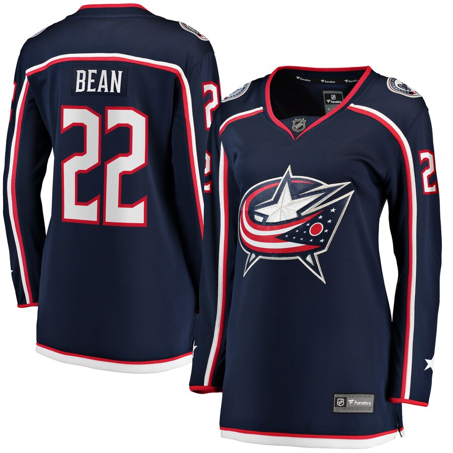 Women's Columbus Blue Jackets Jake Bean Fanatics Branded Navy Home Breakaway Player Jersey - ujerseystore
