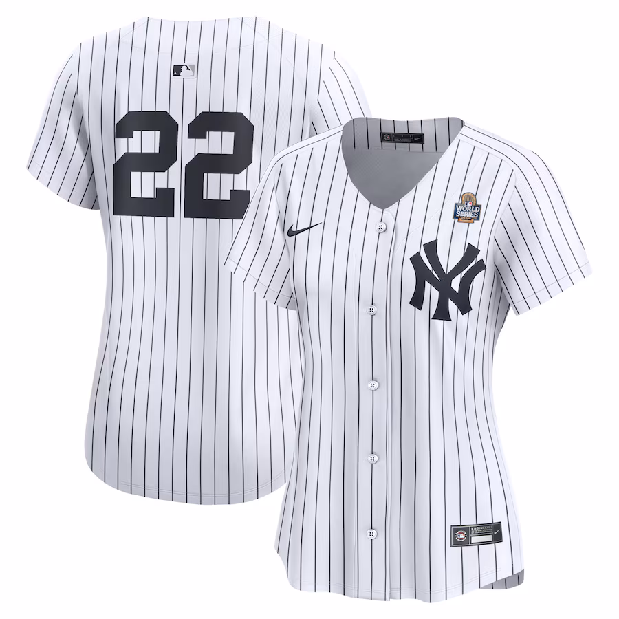 Women's New York Yankees Juan Soto Nike White 2024 World Series Home Limited Player Jersey - ujerseystore