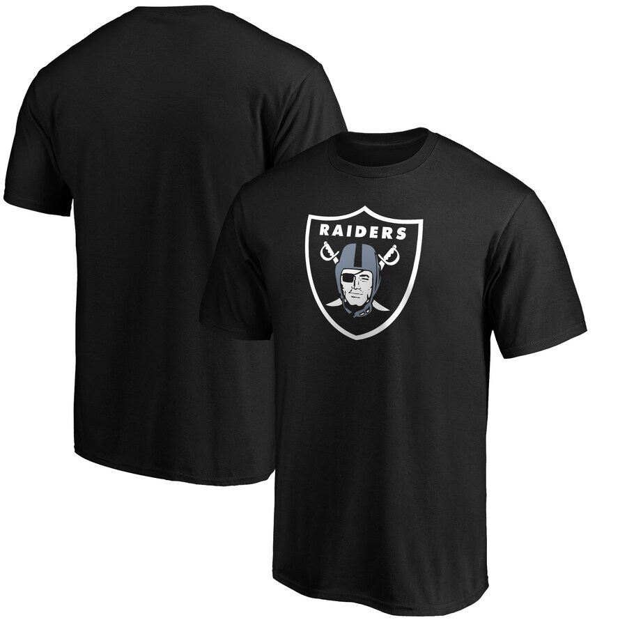 Men's Las Vegas Raiders Fanatics Black Primary Logo T-Shirt - ujerseystore