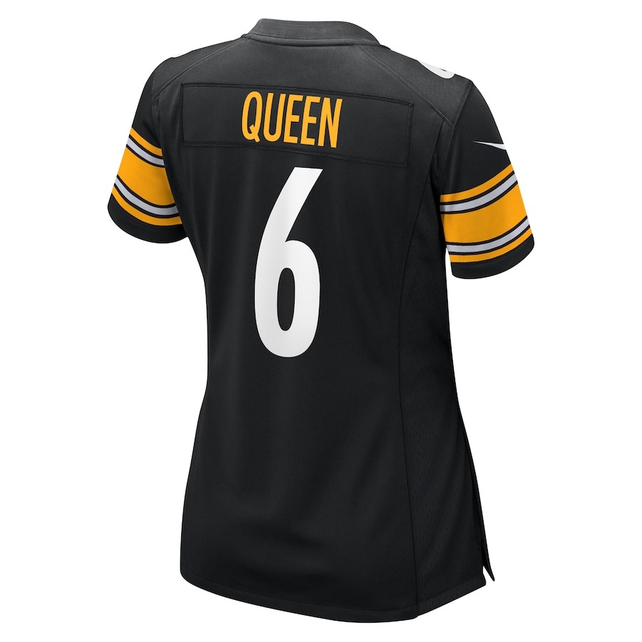 Women's Pittsburgh Steelers Patrick Queen Nike Black Game Player Jersey - ujerseystore