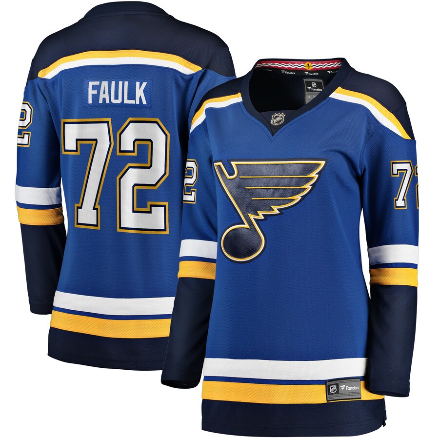 Women's St. Louis Blues Justin Faulk Fanatics Branded Blue Home Breakaway Player Jersey - ujerseystore