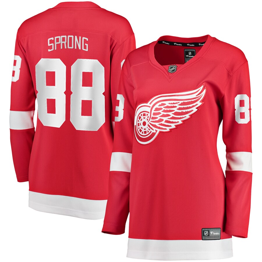 Women's Detroit Red Wings Daniel Sprong Fanatics Branded Red Home Breakaway Player Jersey - ujerseystore